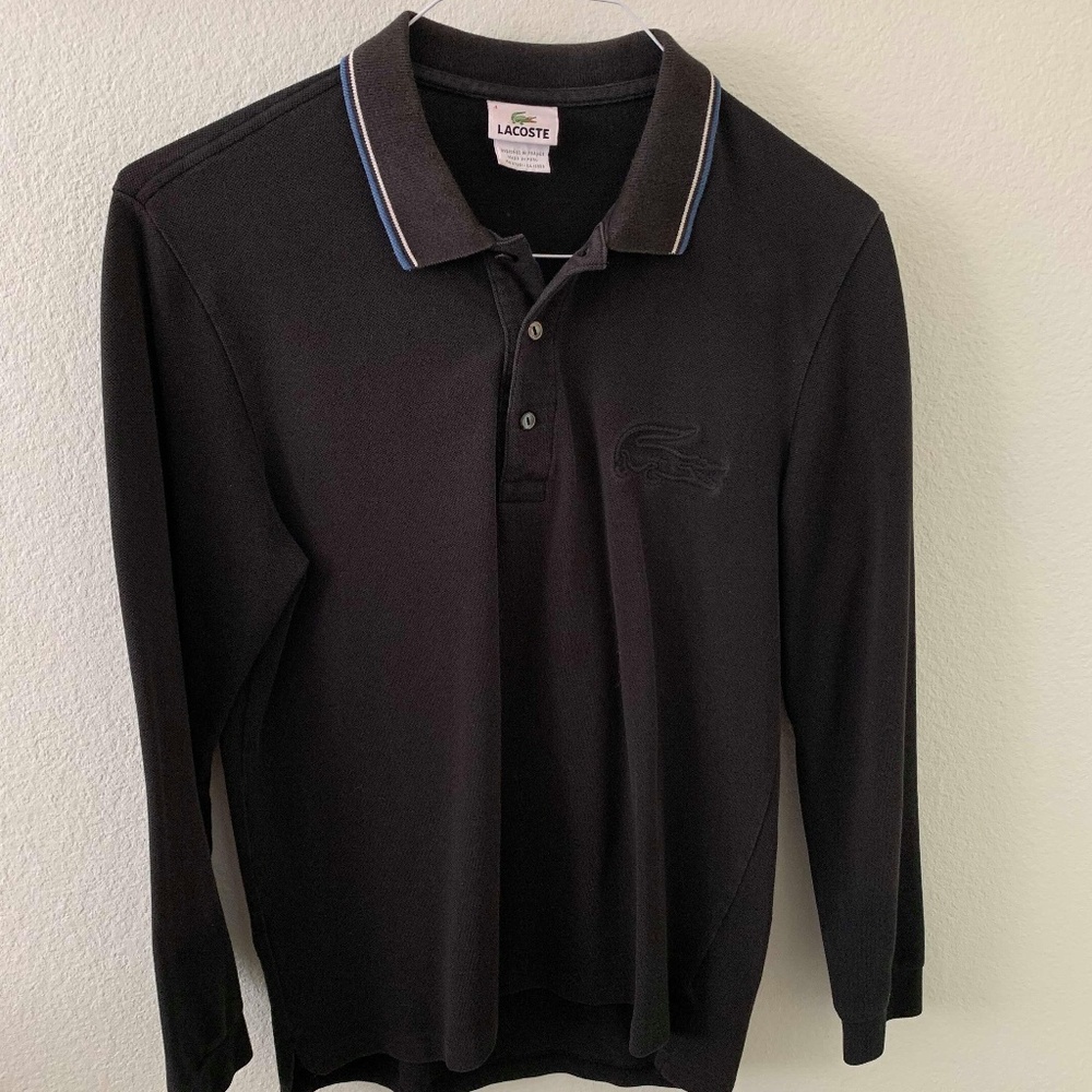 Lacoste Men's Black Classic Long Sleeve Polo Shirt